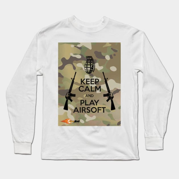 KEEP CALM and PLAY AIRSOFT, TACTICOOL STYLE Long Sleeve T-Shirt by Cataraga